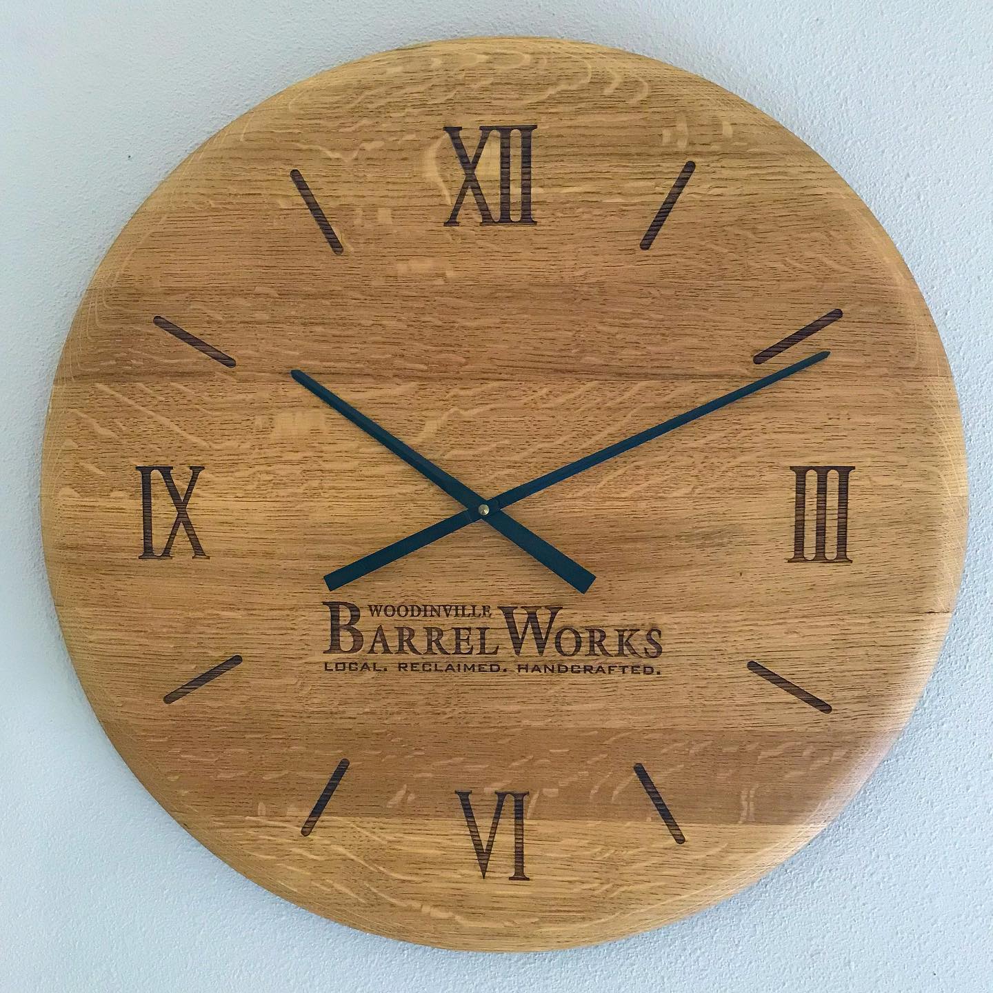 Woodinville Barrel Works - wine barrel furniture - clock